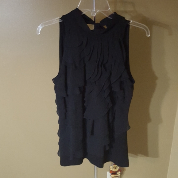 White House Black Market Tops - WHBM Tied Neck Blouse